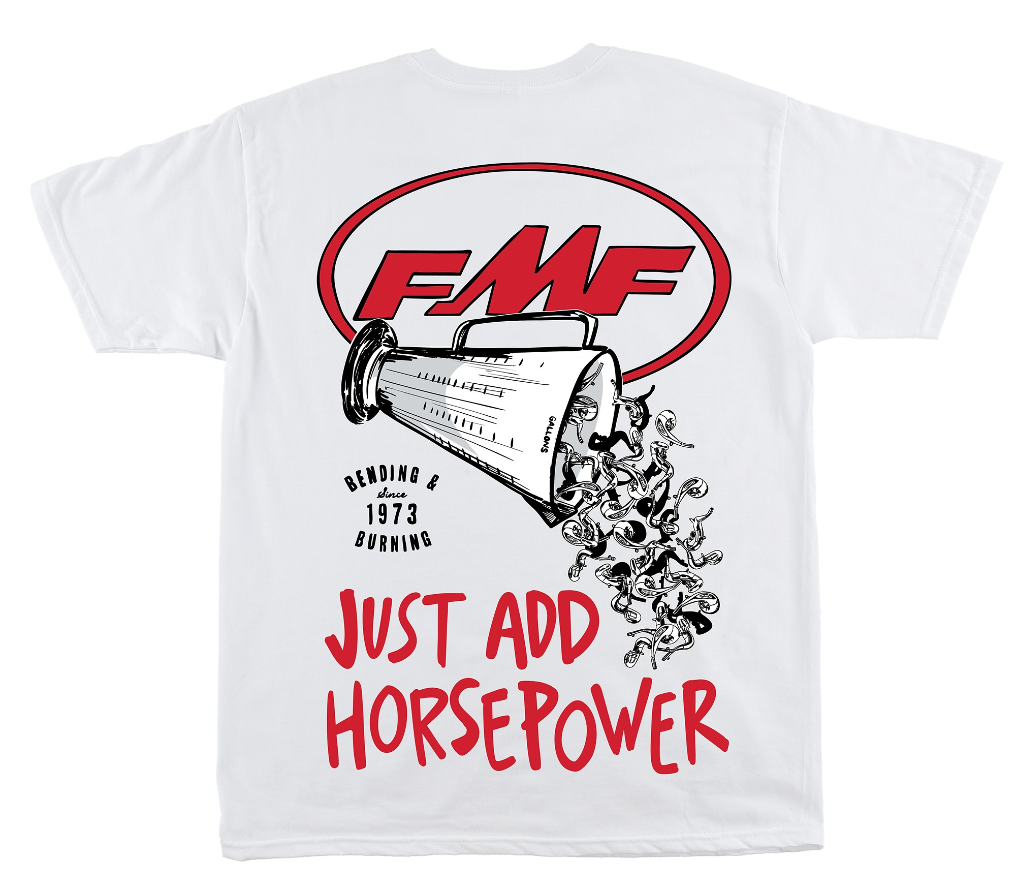 Off White Streetwear Brand - White HORSEPOWERED FMF Racing Off Road