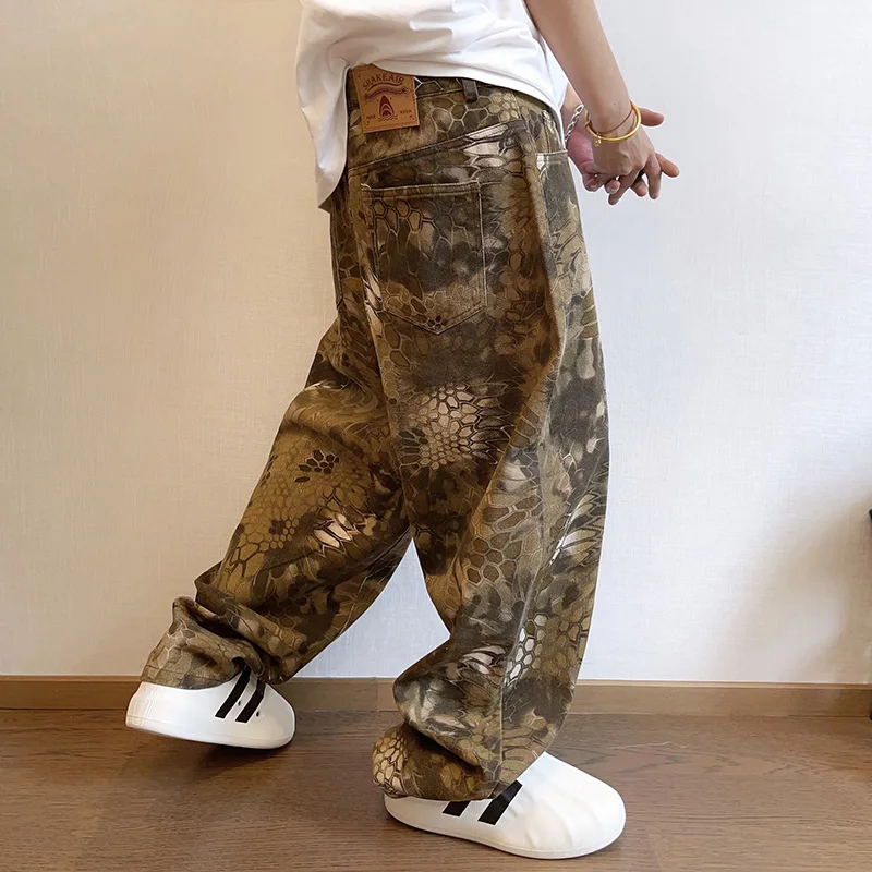 New Men Chic Snake Print Stree - đánh giá và giá Streetwear Brand Popular